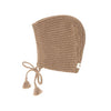 Tocoto Vintage Brown Cotton Knit Bonnet