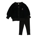 Lil Legs Black Shabbos Lounge Set