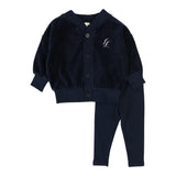 Lil Legs Navy Shabbos Lounge Set