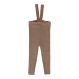 Lil Legs Dark Sand Knit Suspender Legging