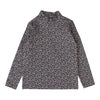 Lil Legs Grey Floral Mockneck