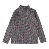 Lil Legs Grey Floral Mockneck
