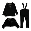 Lilette Black Velour Cardi 2pc Set