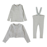 Lilette Dusty Blue Velour Cardi 2pc Set