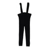 Analogie Black Knit Long Suspender Leggings