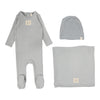 Lilette Light Blue Pointelle Emblem Layette Set