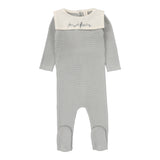 Lilette Soft Blue Knit Collar Footie