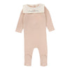Lilette Soft Pink Knit Collar Footie