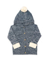 Tun Tun Navy/Natural Hooded Knit Cardigan