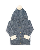 Tun Tun Navy/Natural Hooded Knit Cardigan