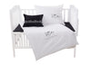 Mini Manilla Solid Signature Baby Linen Set Black/White