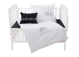 Mini Manilla Solid Signature Baby Linen Set Black/White