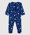 Petit Bateau Medieval Blue Star Print Footie