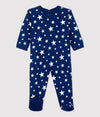 Petit Bateau Medieval Blue Star Print Footie
