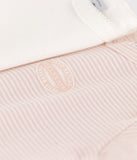 Petite Bateau White/Pink 2pk Onesie
