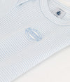 Petit Bateau White/Blue 2pk Onesie