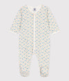 Petit Bateau White Floral Footie