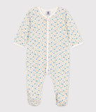 Petit Bateau White Floral Footie