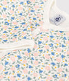 Petit Bateau White Floral Footie