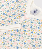 Petit Bateau White Floral Footie