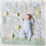 Atelier In Bloom Blue Muslin Blanket