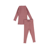 Bee & Dee Pink Clay Classic Rib Pajamas
