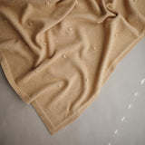 Mushie Mustard Melange Textured Dot Knit Blanket