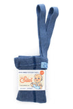 Silly Silas Steel Blue Blend Footless Tights