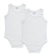 Petit Clair White Rib Tank Onesies