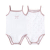Petit Clair Mauve/White Bow and Dots Onesies