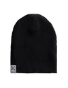 Jacqueline & Jac Black Thick Rib Knit Beanie