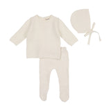 Bee & Dee White Knit Bris Set