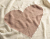 Domani Home Chunky Knit Pink Heart Blanket