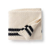 Domani Marici White/ Black Striped Baby Blanket