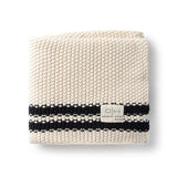 Domani Marici White/ Black Striped Baby Blanket