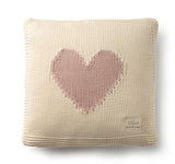 Domani Knit Pink Heart Pillow