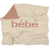 Domani Home Natural/Pink Bebe Knit Blanket