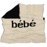 Domani Home Natural/Black Bebe Knit Blanket
