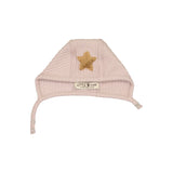 Little Paw Dusty Pink Rib Star Bonnet