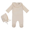 Bebe Organics Sage Natural Collar Overall/Bonnet