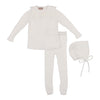 Carmina White Knit Lace Bib Bris Outfit