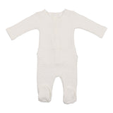 Latte Baby White Quilted Footie