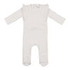 Mio White Ruffle Footie