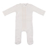 Mio White/Blush Smock Down Footie