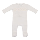Mio White Smock Across Footie