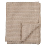 Peluche Tan Crochet Waffle Knit Blanket
