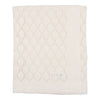 Peluche Cream Chunky Pointelle Knit Blanket