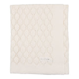 Peluche Cream Chunky Pointelle Knit Blanket