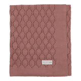 Peluche Mauve Chunky Pointelle Knit Blanket