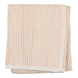Peluche Natural Waffle Blanket